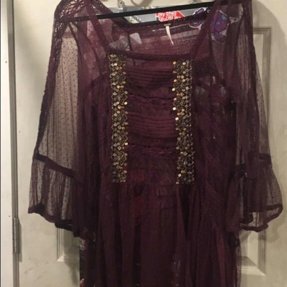 Free people See through beaded tunic/dress